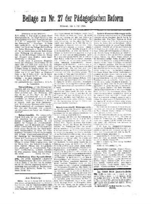 [Mitteilungen] : (Fortsetzung aus dem Hauptblatt) ; Beilage zu Nr. 27 der Pädagogischen Reform