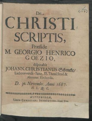 De Christi Scriptis