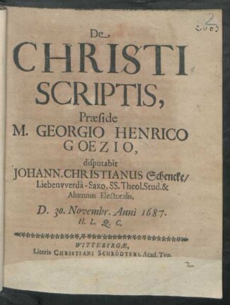 De Christi Scriptis