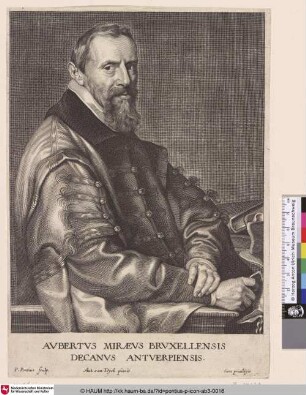 Aubertus Miraeus [Porträt des Malers Aubert Le Mire; Aubert Le Mire; Portret van Aubertus Miraeus]