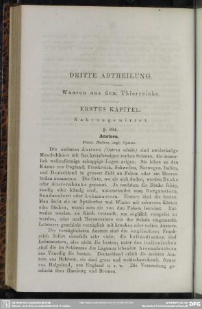 Dritte Abtheilung. Waaren aus dem Thierreiche
