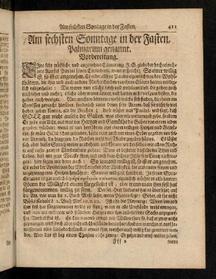 411-429, Am sechsten Sonntage in der Fasten, Palmarum genannt
