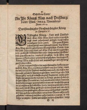53-56, Schreibens Copey an Ihr Königliche Mayestät...24. Nov. 1609