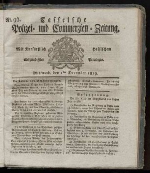 Nr. 96, Mittwoch, den 1sten December 1819