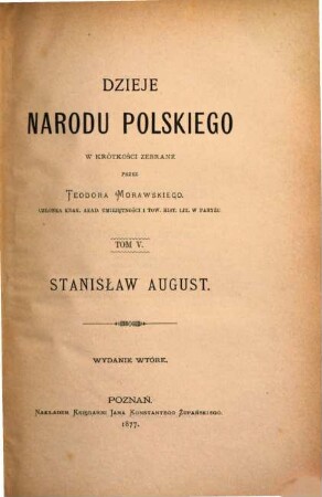 Dzieje narodu polskiego w krótkości zebrane : Wydanie wtóre, 5