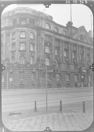 Leipzig-Zentrum, Dittrichring 21. Geschäftsthaus (ehem. "Haus der deutsch-sowjetischen Freundschaft"; 1908). Eckansicht