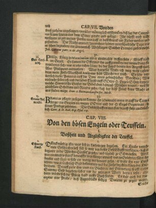 Cap. VIII. Von den bösen Engeln oder Teuffeln.