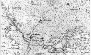 Boxberg/O.L.-Kringelsdorf. Atlas von Schlesien, Kreis Rothenburg, Verlag C. Flemming/Glogau, um 1850