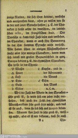 Von der chinesischen Schrift- oder Charaktersprache, 1, 29-53