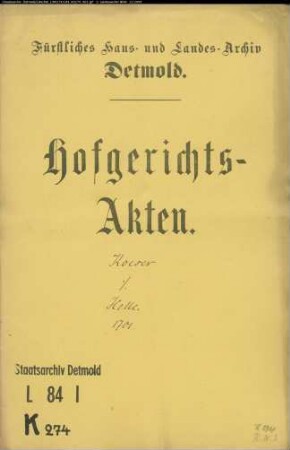 Koeser, David aus Bremen gegen Joh. Henrich Helle zu Horn - Schuldforderung