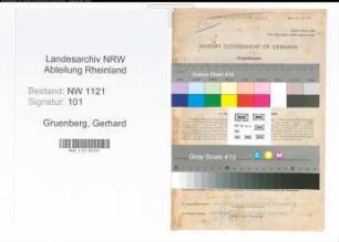 Entnazifizierung Gerhard Gruenberg , geb. 01.12.1922 (Polizist)