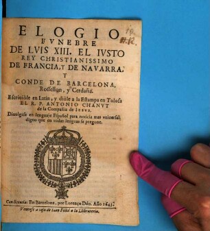 Elogio funebre de Luis XIII.