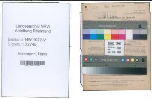 Entnazifizierung Hans Volkmann , geb. 29.01.1904 (Rechtsanwalt)