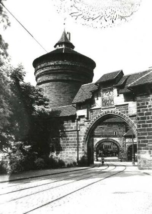 Nürnberg, Spittlertor : Nürnberg. Spittlertor. Blick zum Ludwigstor