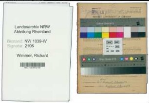 Entnazifizierung Richard Wimmer , geb. 07.05.1892 (Bankinspektor)