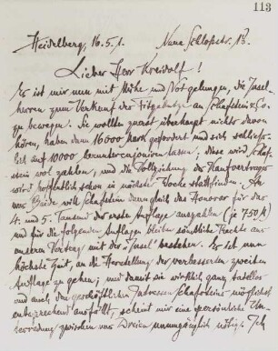 Brief an Ernst Kreidolf