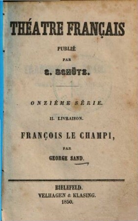 François le champi : [comédie en trois actes]
