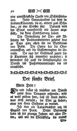 Der fünfte Barief - Mein Herr!