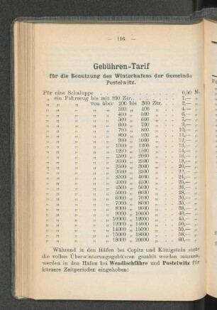 Gebühren-Tarif