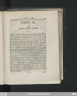 Caput III. De Quasi castrensi peculio.