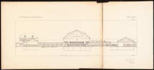 Ausstellungsgebäude für eine Gartenbaugesellschaft Schinkelwettbewerb 1907: Längsschnitt b-c 1:100