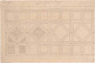 Klenze, Leo von; St. Petersburg (Russland); Eremitage - Saal 1. OG - Plafond (Ansicht)