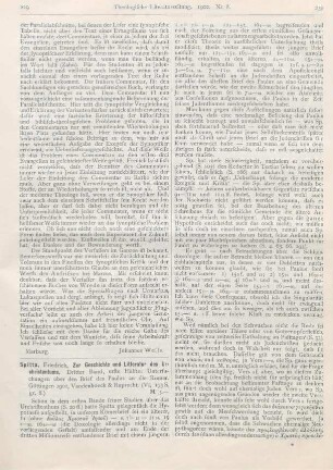 229-233 [Rezension] Spitta, Friedrich, Zur Geschichte und Litteratur des Urchristentums. Dritter Band, erste Hälfte: Untersuchungen über den Brief des Paulus an die Römer