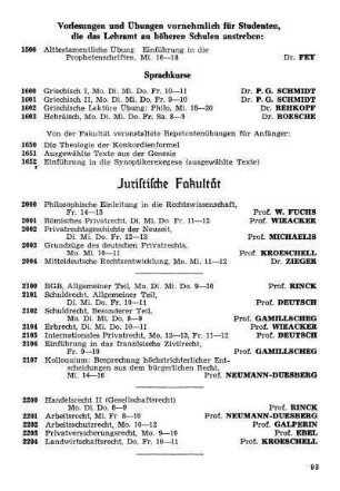 Juristische Fakultät