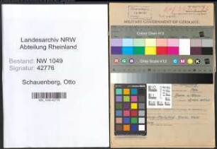 Entnazifizierung Otto Schauenberg , geb. 01.09.1899 (Kaufmann)