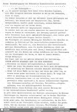 Grundsatzpapier der Föderation Kommunistischer Anarchisten : zur Diskussion