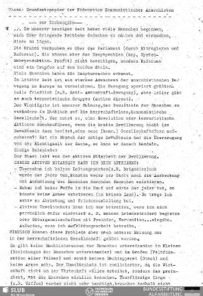 Grundsatzpapier der Föderation Kommunistischer Anarchisten : zur Diskussion
