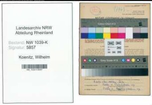 Entnazifizierung Wilhelm Koenitz , geb. 14.01.1897 (Lehrer)