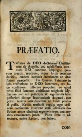 Theologia Christiana Theoretica, 2. De Angelis
