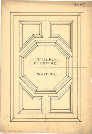 Pfann, Paul; Übungsblätter zur Perspektive - Stuck - Plafond (Deckenabwicklung)