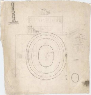 Hildebrand, Adolf von; u. a. Berlin; Weltausstellungsgebäude - Teilgrundriss, Details