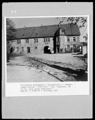 Wasserburg Friedewald — Sogenannter Schlosshof — Nordflügel