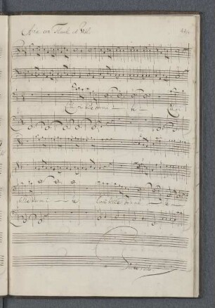 Aria con Flauti et Viol:
