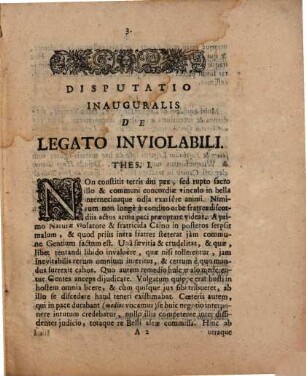 Diss. inaug. de legato inviolabili