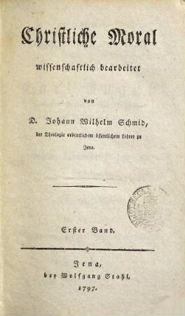 Christliche Moral, 1