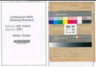 Entnazifizierung Gustav Behler , geb. 28.07.1889 (Dreher)