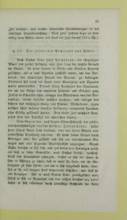 Die Zeiten des Pompejus und Cäsar