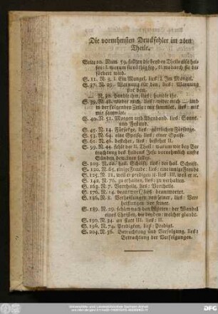 Die vornehmsten Druckfehler im 2ten Theile.
