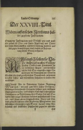 Der XXVIIII. Titul.