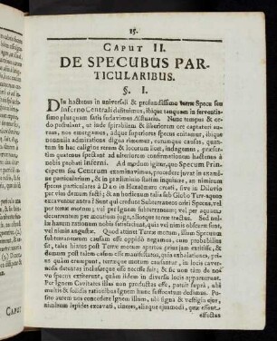 15-20, Caput II. De Specubus Particularibus