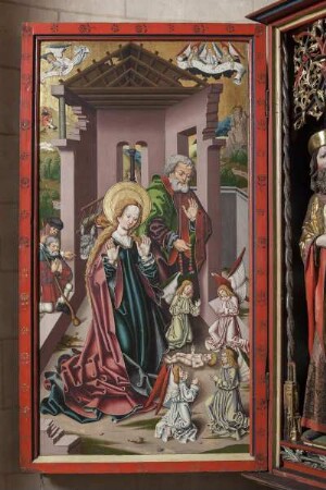 Annenaltar — Linker Flügel: Geburt Christi