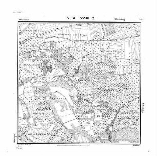 Kartenblatt NW XXVIII 2 Stand 1831