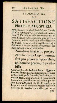 Evolutio XI. De Satisfactione Pro Peccatis Spuria.