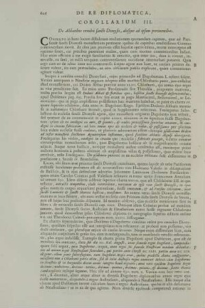 Corollarium III. De Abbatibus coenobii sancti Dionysii, aliisque ad ipsum pertinentibus.