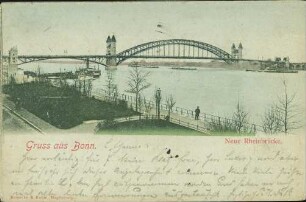 Gruss aus Bonn. Neue Rheinbrücke.