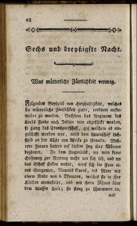 Sechs und dreyßigste Nacht.